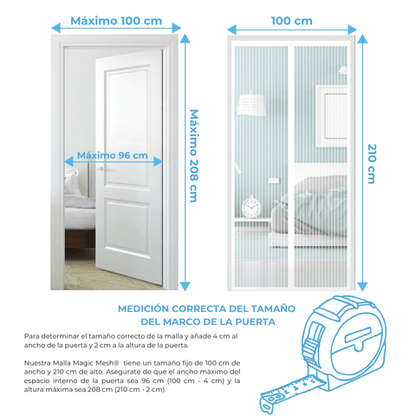 MAGIC MESH® Malla Mosquitera Magnética 2x1