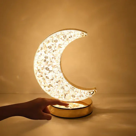 Lámpara Luna de Cristal LED 🌙✨